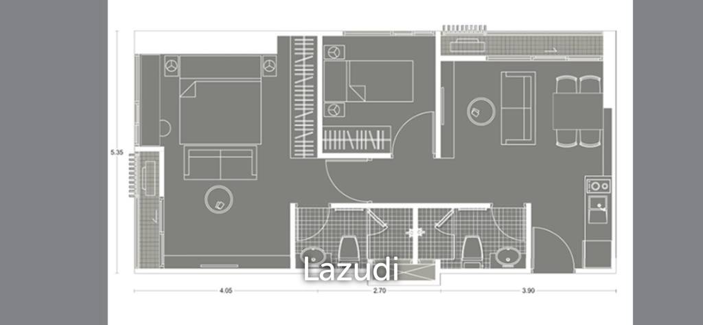 รูป 2 Bed 2 Bath 53 SQ.M Noble Revolve Ratchada 2 - รูปที่ 17/18