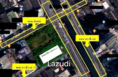 เช่าที่ดิน วัน แบงค็อก   : ขายที่ดิน 1056 ตร.ม. ทำเลติดถนนใหญ่นราธิวาสฯ ย่านบางโคล่ บางคอแหลม