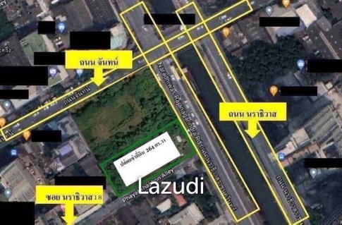 ขายที่ดิน 1056 ตร.ม. ทำเลติดถนนใหญ่นราธิวาสฯ ย่านบางโคล่ บางคอแหลม