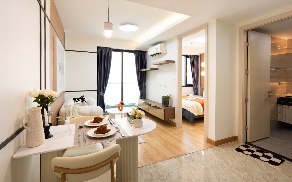 รูป R203 ขายด่วน  JRY Condo Rama 9  เฟอร์ครบ พร้อมลากกระเป๋าเข้าอยู่ได้เลย ราคาเพียง 2.79 ล้านบาท - รูปที่ 9/15