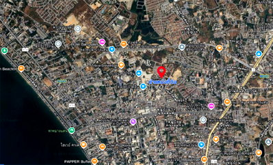 Land for sale : Vacant land for sale in Saen Suk, Mueang Chonburi District, Chonburi Province — total area 5 rai, 3 ngan, 93.6 sq.wah.