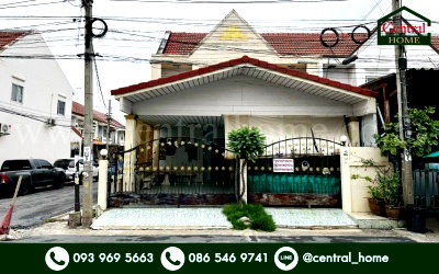 ทาวน์โฮม โรงเรียนนานาชาติเด่นหล้า : ทาวน์เฮ้าส์ 2 ชั้น รัตนาวดี หลังมุม พร้อมอยู่ ติดถนนเมน ใกล้ BTS สถานีคลองบางไผ่