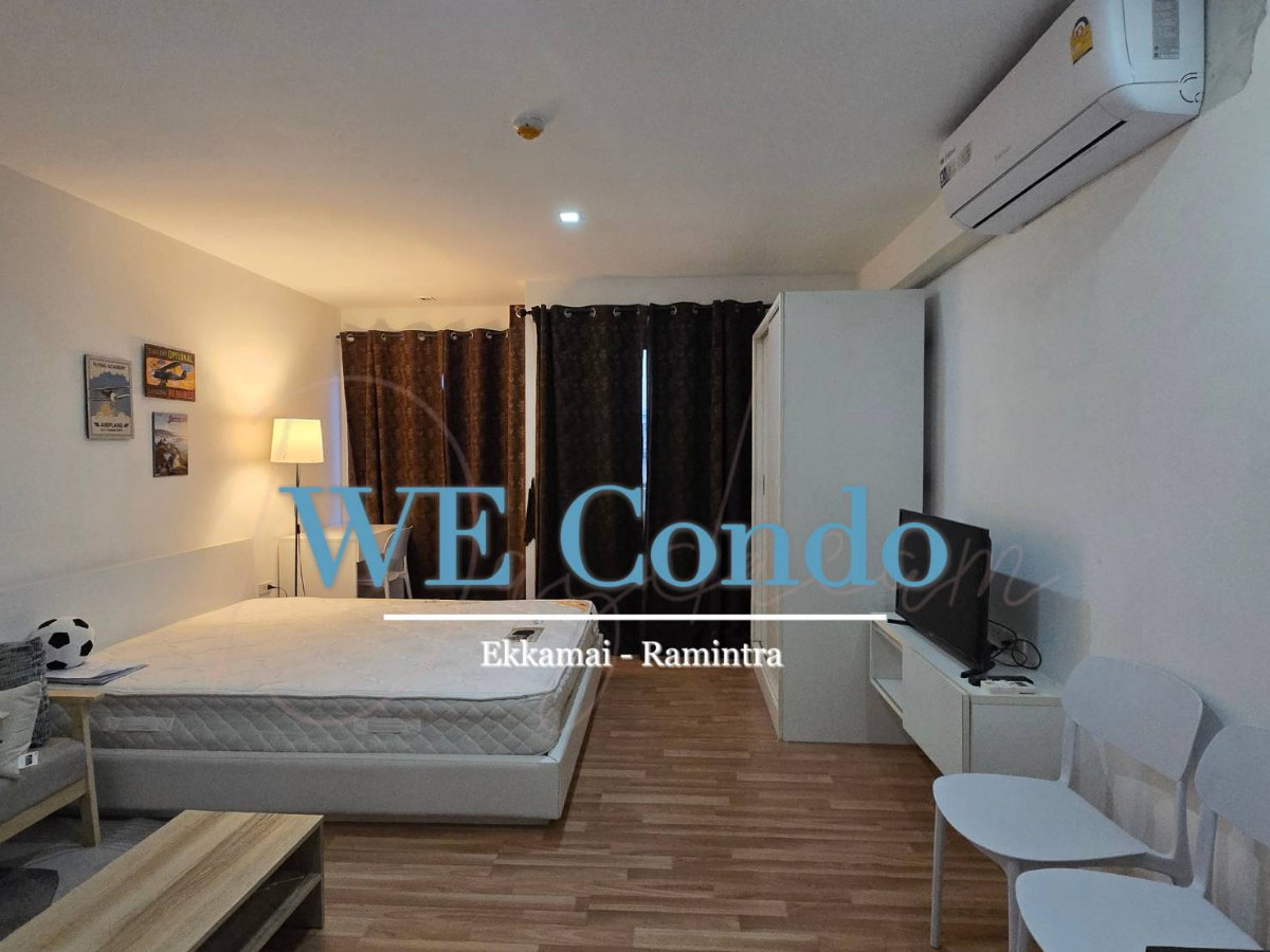 ให้เช่า🚝 We condo เอกมัย-รามอินทรา ห้องพร้อมอยู่ ราคาดี มีเครื่องซักผ้า (ใกล้ MRT สายสีชมพู) 📱Line: @promptcondo