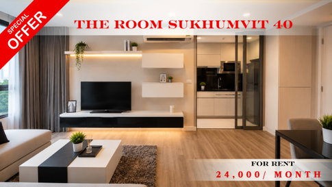 🚆🌹 Prime Condo Location For Rent 📍 The Room Sukhumvit 40 (Line: @rent2022) | Prime Sukhumvit Location    ✨ Ready to move in! ✨   📌 Code: A05022