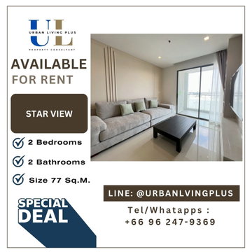 ( UL2605181 ) ✨Tel/Line 096-2479369✨ FORE RENT STAR VIEW 2 BEDROOMS SIZE 77 SQ.M. New Room Private Lift🌟