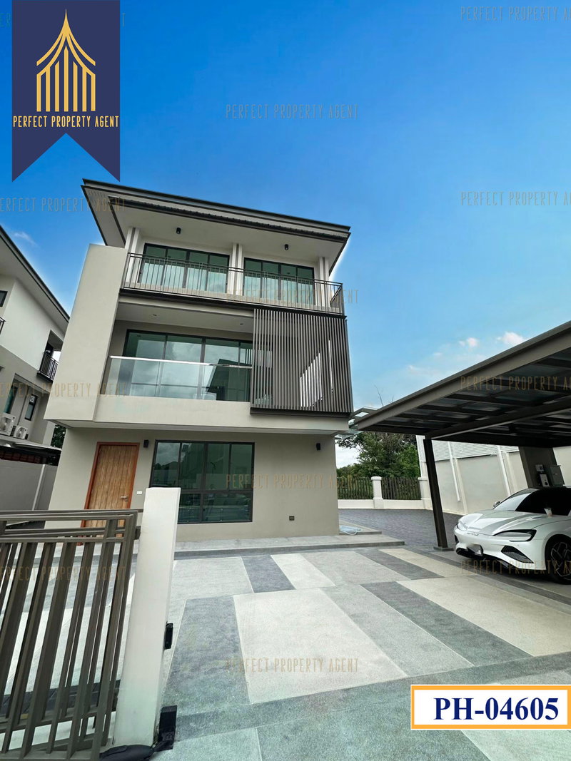 Houses for sale : Luxury 3-Story Detached House for Sale: AQ Arbor Suanluang R.9 - Phatthanakan (Brand New, Never Occupied)
