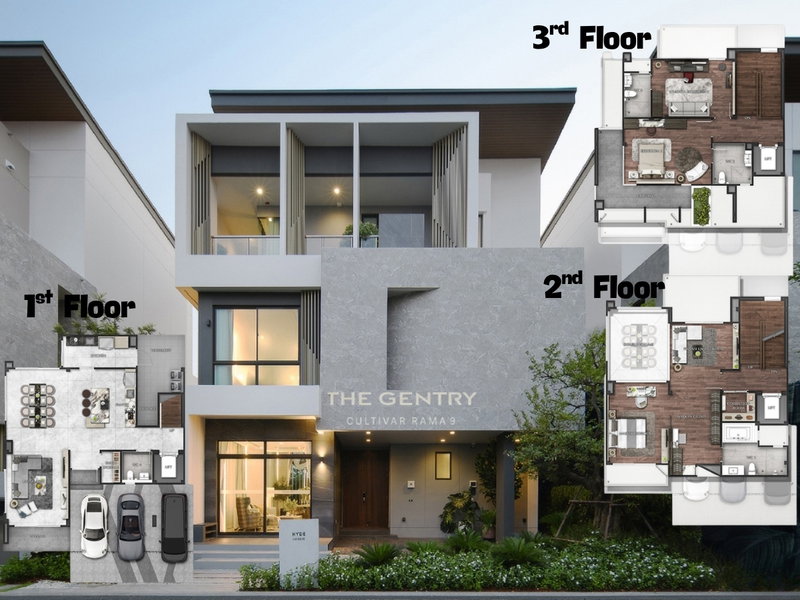 ขายบ้านเดี่ยว : THE GENTRY CULTIVAR RAMA 9 บ้านเดี่ยว กรุงเทพกรีฑา ใกล้โรงเรียนนานาชาติ เดินทางสะดวก