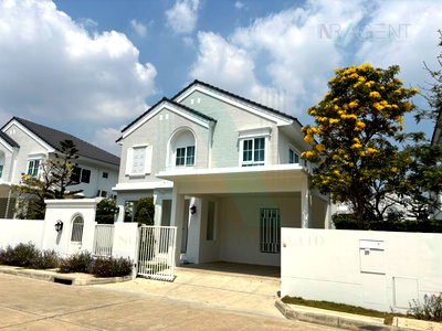 เช่าบ้านเดี่ยว มาร์เก็ต วิลเลจ สุวรรณภูมิ : ให้เช่าบ้านเดี่ยว 2 ชั้น ชัยพฤกษ์ บางนา กม.15 3 ห้องนอน 4 ห้องน้ำ