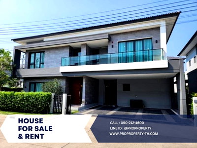 Houses for rent Samut Prakarn : For rent, luxury single house, ready to move in, The City Bangna project