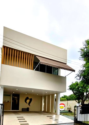บ้านเดี่ยวให้เช่า : 🏡 Modern Single House For Rent Corner Unit @ Courtyard Villa Rama 9 Bangkok 4 ห้องนอน 4 ห้องน้ำ บ้านเดี่ยวโมเดิร์นหรู 