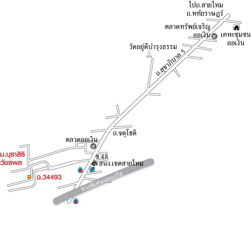 รูป ขายบ้านเดี่ยว 2 ชั้น เนื้อที่ 99.5 ตร.ว.โครงการบุราสิริ วัชรพล - รูปที่ 7/8