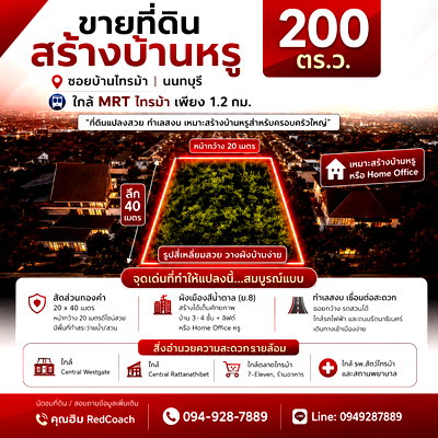 ที่ดิน โรงเรียนนานาชาติเด่นหล้า : 👑 สร้างอาณาจักรแห่งความสุข บนที่ดิน 200 ตร.ว. ไทรม้า – ที่เดียวกระชับความสัมพันธ์ของทุกคนในครอบครัว