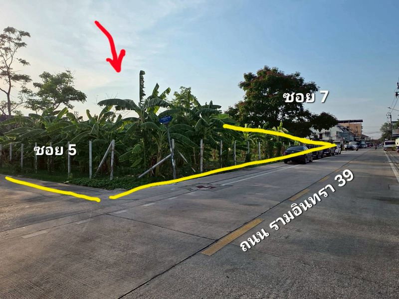 รูป 🏙️ที่ดินแปลงใหญ่ ใกล้รถไฟฟ้าสายสีชมพู 📍รามอินทรา 39 - รูปที่ 4/12