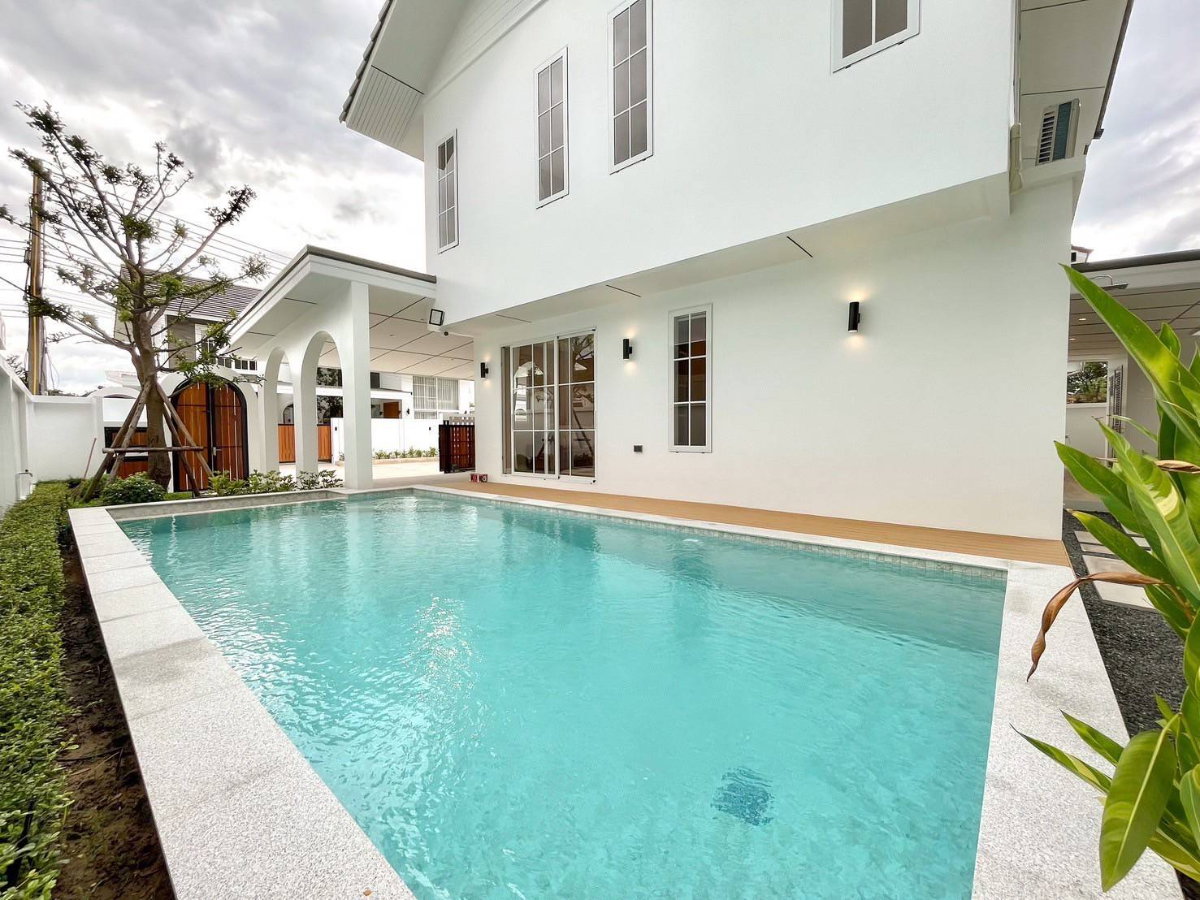 รูป บ้าน Pool villa 2 ชั้น บ้านพร้อมสระว่ายน้ำในตัว สไตร์ Koji ใกล้ห้างสรรพสินค้า #C7MG100771 - รูปที่ 1/28