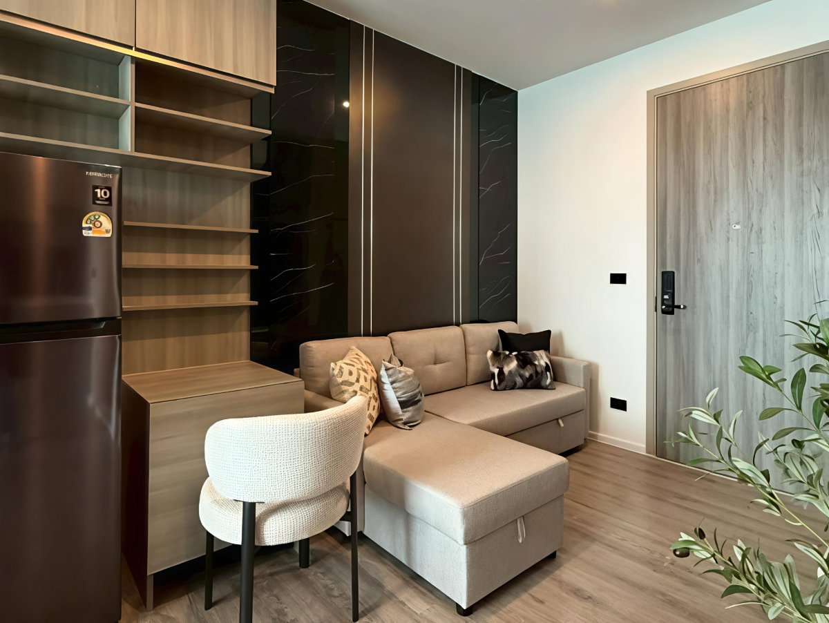 รูป ขายคอนโด Knightsbridge สุขุมวิท-เทพารักษ์ ชั้น 35 ขนาด 32 ตร.ม. 1 ห้องนอน 1 ห้องน้ำ ตกแต่งสวย เฟอร์ครบ พร้อมอยู่ ใกล้รถไฟฟ้าสายสีเหลือง สถานีทิพวัล - รูปที่ 4/21