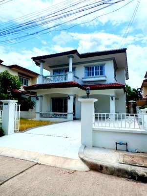 บ้านเดี่ยวให้เช่า : ให้เช่าบ้านเดี่ยวหลังใหญ่ รีโนเวทใหม่ ม.อัมพรเพลส ไร่กล้วย ศรีราชา