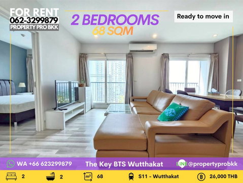 ทำงานสีลม–สาทร? เลือกอยู่ใกล้ BTS เดินทางง่ายกว่า 🌆 🌟 ให้เช่า The Key BTS วุฒากาศ ห้อง 2 นอน ห้องใหญ่พิเศษ ไปจุฬาสะดวกมาก