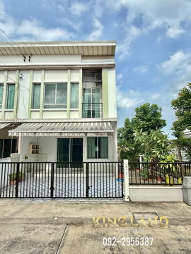 #ให้เช่าทาวน์โฮม 2 ชั้น หลังมุมติดสวน 2 ด้าน หมู่บ้านพลีโน่ วงแหวน-รามอินทรา ถนนเลียบคลองสอง มี 3 ห้องนอน 2 ห้องน้ำ #ใกล้FashionIsland10นาที