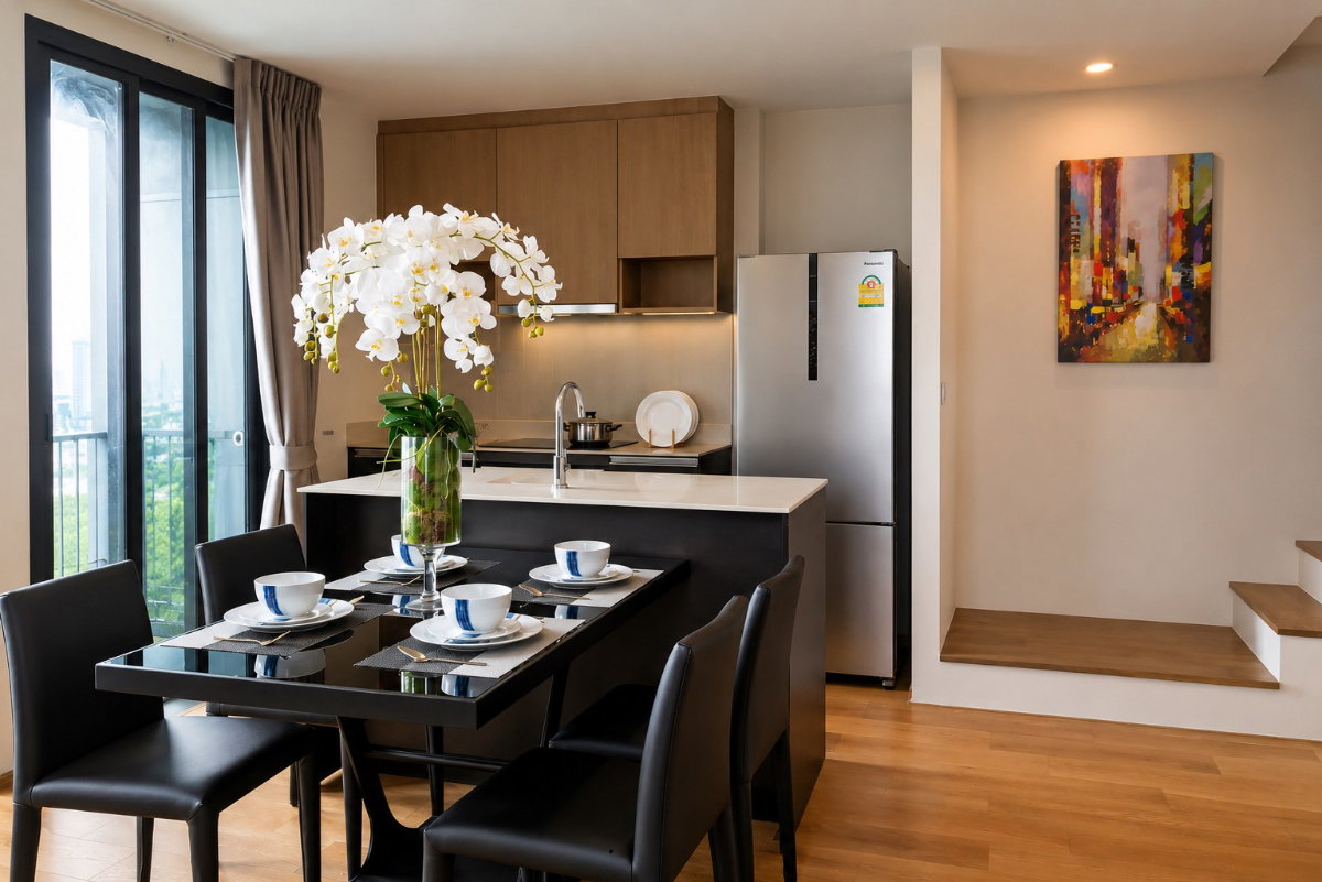 รูป Condo for RENT : Q Chidlom - Petchburi size 73 sqm. 1 Bed 2 Bath | Duplex 𝐅𝐥𝐨𝐨𝐫 : 36th -37th - รูปที่ 4/6