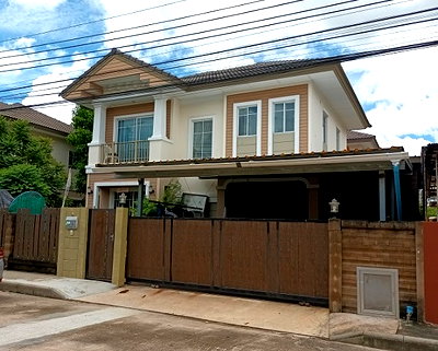 ขายบ้านเดี่ยว : บ้านเดี่ยว 2 ชั้น เนื้อที่ 54.4 ตร.ว. ม.ภัสสร บางนา ถ.บางพลี-กิ่งแก้ว