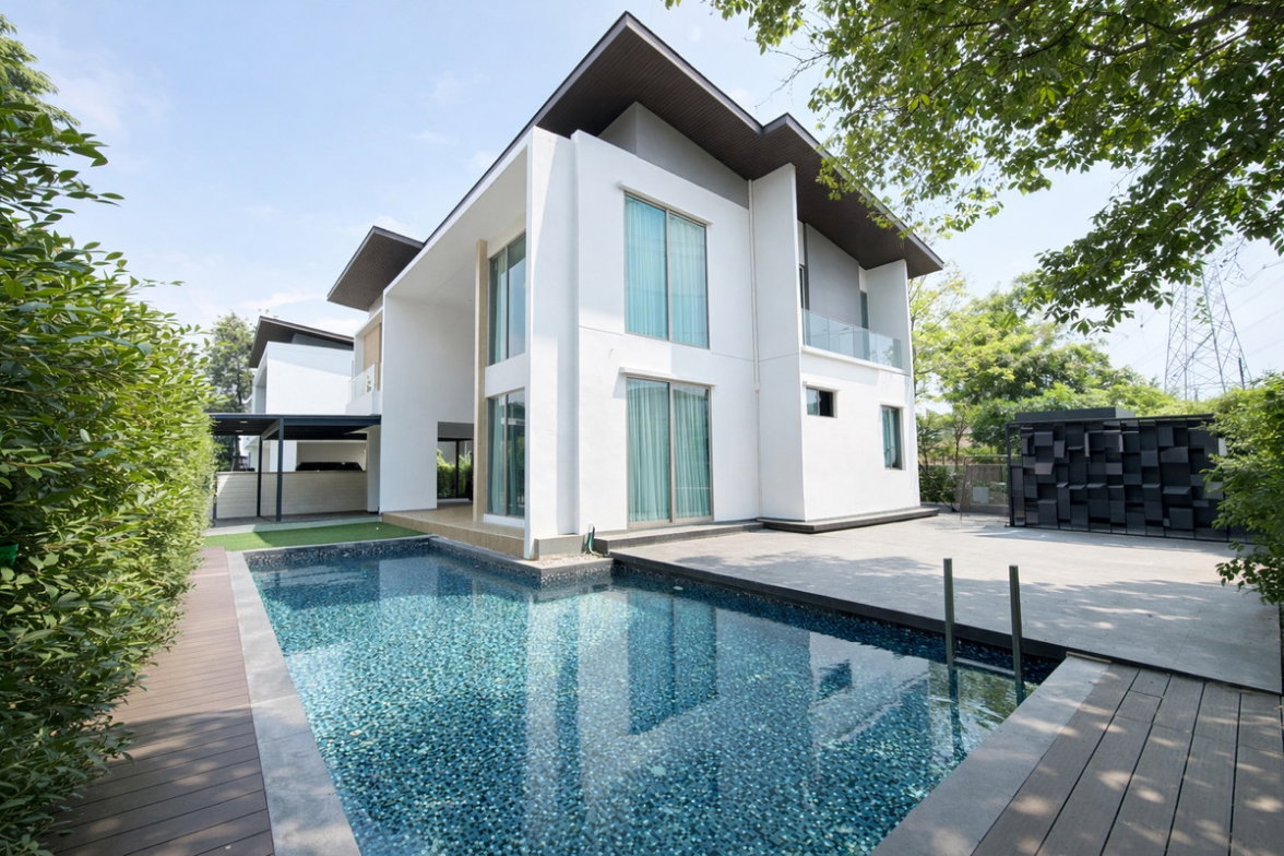 รูป 🏡✨ ให้เช่าบ้านเดี่ยวหรู พร้อมสระว่ายน้ำส่วนตัว — Nirvana Beyond Rama 2 📍 ทำเล Prime ติดถนนพระราม 2 เดินทางสะดวก - รูปที่ 2/15