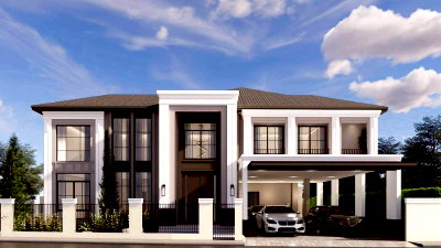 Houses for sale Muang Chiang Mai Chiang Mai : Two-story pool villa for sale  5 bedrooms 6 bathrooms and 4 parkings. #C8MG100735  