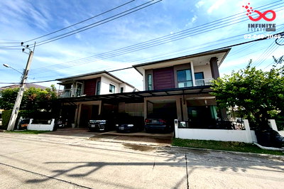 บ้านแฝด นนทบุรี : ขายบ้านแฝด 2 หลังติดกัน 72 ตร.ว. หมู่บ้านธนาฮาบิแทต ราชพฤกษ์-สิรินธร บางกรวย-จงถนอม นนทบุรี 