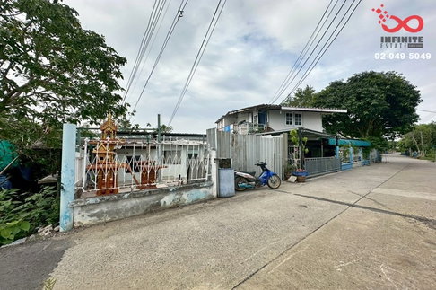 ขายที่ดินพร้อมสิ่งปลูกสร้าง 25 ตร.ว. ติดถนนเลียบคลองประปา ซอยบางเลียบ 2 ถนนปทุมธานี - บางปะหัน ใกล้วัดเสด็จ บ้านกลาง เมืองปทุมธานี