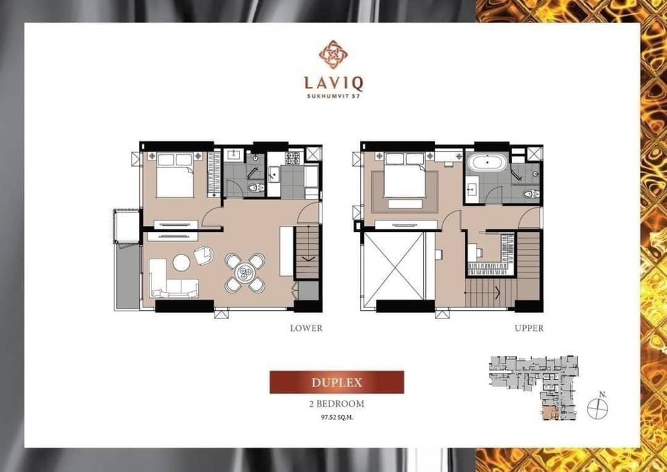รูป +++เช่าด่วน+++ LAVIQ Sukhumvit 57** ใกล้ BTS ทองหล่อ 2 ห้องนอน 97.5 ตร.ม. แต่งครบพร้อมอยู่!! - รูปที่ 8/12
