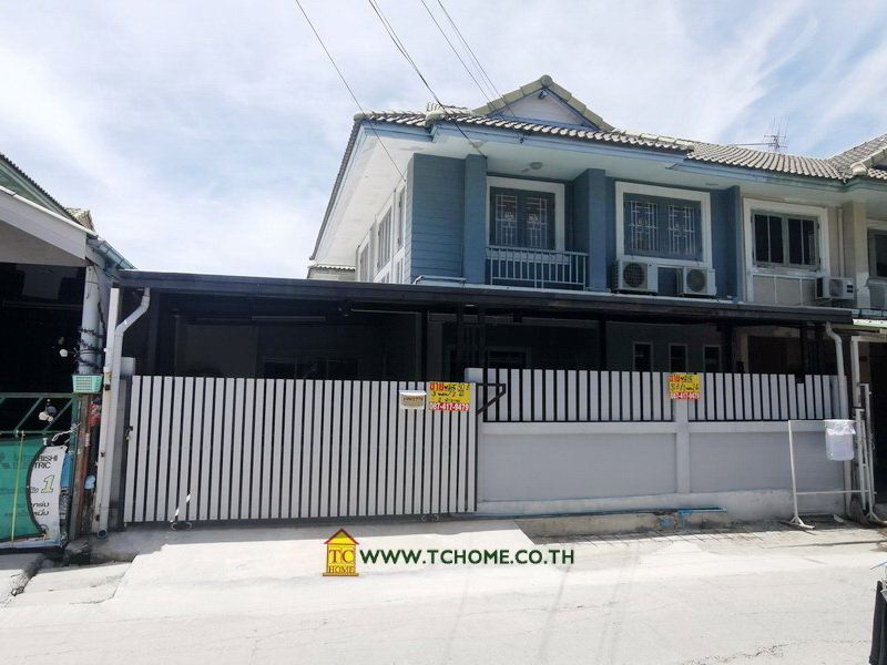 ขายทาวน์โฮม : ขายทาวน์เฮ้าส์ 2 ชั้น 30 ตรว. พฤกษา 15 บางพลี-ตำหรุ บ้านสวยสภาพดีมีต่อเติม พร้อมปั๊ม+แท็งก์น้ำ มุ้งลวดเหล็กดัด ใกล้นิคมฯ บางปู ไปแพรกษา-สุขุมวิทได้