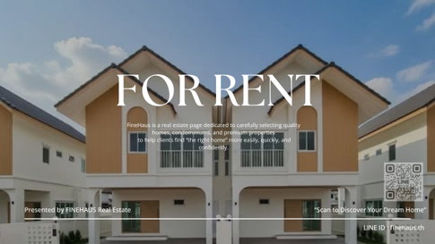 R-085 บ้านแฝดใหม่ให้เช่า ไม่เคยปล่อยเช่า หมู่บ้านเซนธารา ธาราศิริ เชียงใหม่