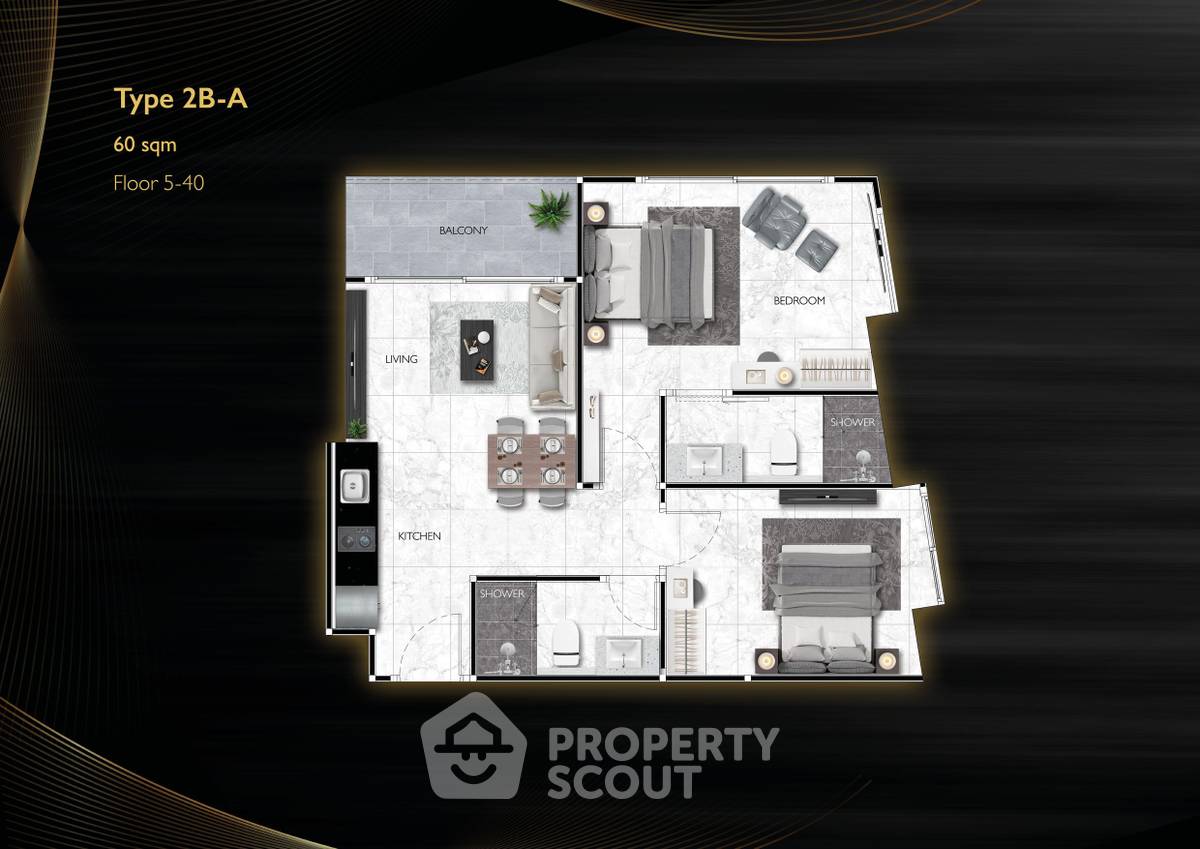 รูป คอนโด 2 ห้องนอน 60 ตร.ม. ชั้น 24 จำหน่าย โครงการแกรนด์ โซลาเร นีโอโทรพล (ID 1459096) - รูปที่ 7/12