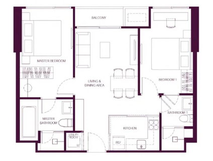 Pet-Friendly 2-BR Condo At WIDEN by Sansiri, Thung Maha Mek (ID 2866690)