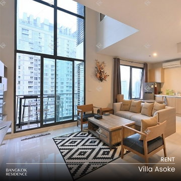 Rental Condo 🌃 Villa Asoke, 1BR 80 sqm, 45K 🔥 Hot Unit, Beautiful Exclusive Space near MRT Phetchaburi
