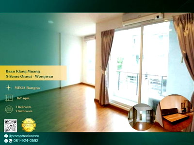 บ้านเดี่ยวให้เช่า : AB06019 - Baan Klang Muang S-Sense Onnut - Wongwan