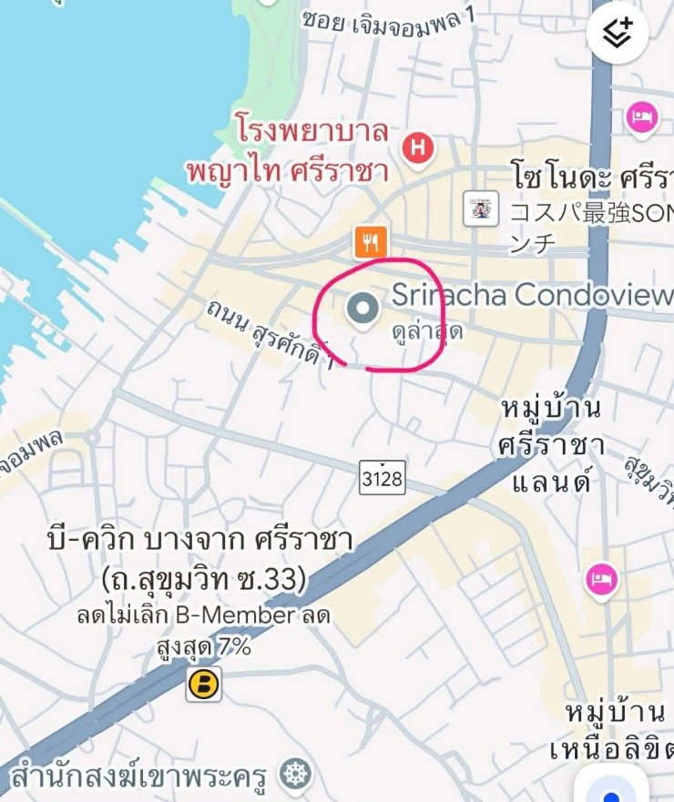 รูป ขายห้องชุด 55 ตรม.Sriracha Condoview - รูปที่ 5/13