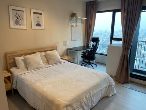 R587/[เช่าด่วน] Life Asoke - Rama 9 ชั้นสูงลิ่ว ชั้น 41 ทิศเหนือ ห้อง Studio แต่งครบพร้อมอยู่ ใจกลาง New CBD