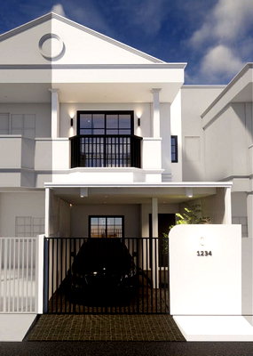 Townhouses for sale : R235 🏡 2-story townhome, Ladprao 101, newly renovated throughout. Book now before completion and get it for only 3.09 million baht!