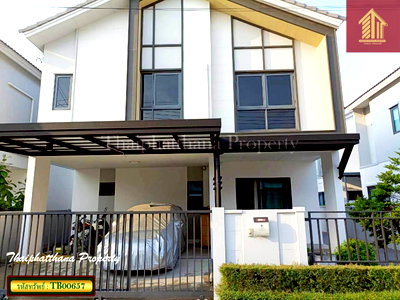 ขายบ้านเดี่ยว : หมู่บ้านเซนส์ บางนา-สุวรรณภูมิ บ้านสวยสภาพใหม่ สไตล์สแกนดิเนเวียน ตกแต่งพร้อมเข้าอยู่