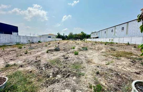 Land for sale, leveled and ready for construction. Beautiful plot, prime location in Phraeksa Soi 12, Samut Prakan Province.