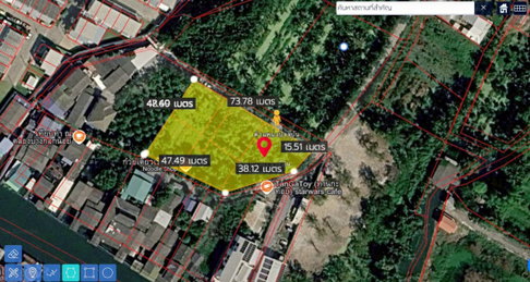 Beautiful Land for Sale in Bang Kruai, Nonthaburi – Great Price, Prime Potential Location  Land Area: 1 Rai 3 Ngan 32 Square Wah (732 sq. wah)