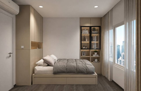 The Room Rama 4【𝐑𝐄𝐍𝐓】🔥ห้องโทนอบอุ่นสไตล์ Modern Natural🔥  ติดต่อไลน์ไอดี: @hacondo