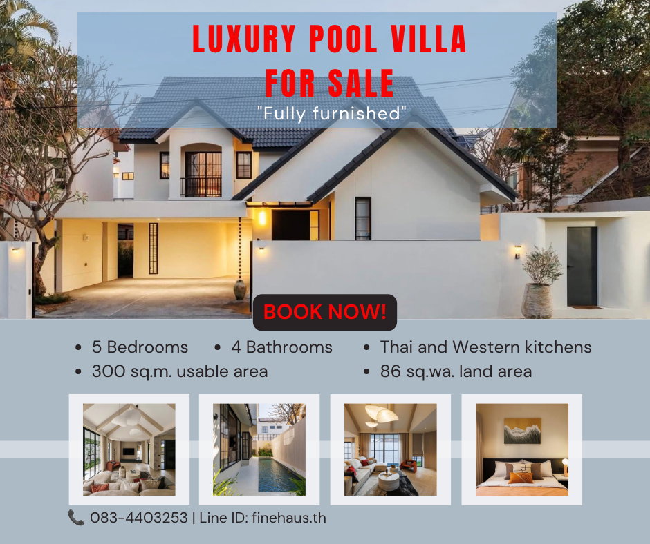 รูป SS-113 🏡 ขาย Luxury Pool Villa หรูพร้อมอยู่ 📍 โครงการพฤกษาทอง เชียงใหม่ - รูปที่ 1/33
