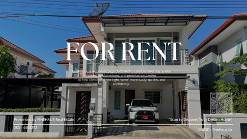 R-104 🏡 บ้านให้เช่า โครงการ Eresma Villa หางดง เชียงใหม่ 📍 ทำเลสงบ เดินทางสะดวก ห่างจากสนามบินเชียงใหม่เพียง 17 กม.