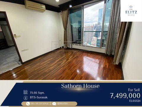 ✨Perfect for families! Spacious layout at Sathorn House, located next to BTS Surasak & Bangkok’s top elite schools. Exceptional value in Sathorn✨