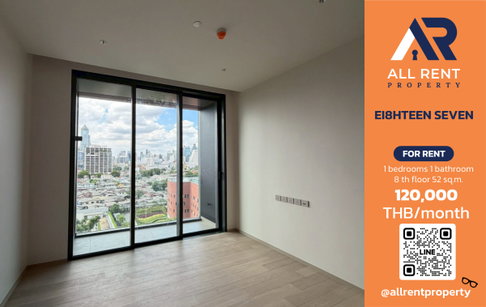 🔥 EI8HTEEN SEVEN Witthayu Ultra Luxury Condo in the heart of Langsuan-Ploenchit, 120,000 THB ✨ 1 Bedroom, 52 sq.m., 8th Floor, Ready to move in.