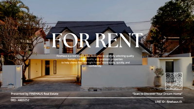 บ้านเดี่ยวให้เช่า : R-101 🏡 ให้เช่า Luxury Pool Villa หรูพร้อมอยู่ 📍 โครงการพฤกษาทอง เชียงใหม่