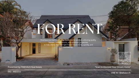 R-101 🏡 Luxury Pool Villa for Rent, Ready to Move In 📍 Pruksa Thong Project, Chiang Mai
