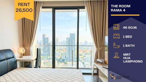 🏡 ห้องใหญ่ 46 ตร.ม. ใกล้ MRT หัวลำโพง 🚆 ครัวปิด แยกสัดส่วน วิวเมืองสวย ✨ พร้อมอยู่ เพียง 26,500/เดือน 🌆