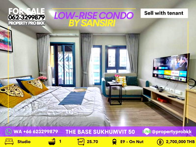 Condos for sale : ⭐️✨ Modern Studio for sale at The Base Sukhumvit 50 – Cozy Low-Rise Living Near BTS On Nut! ✨⭐️